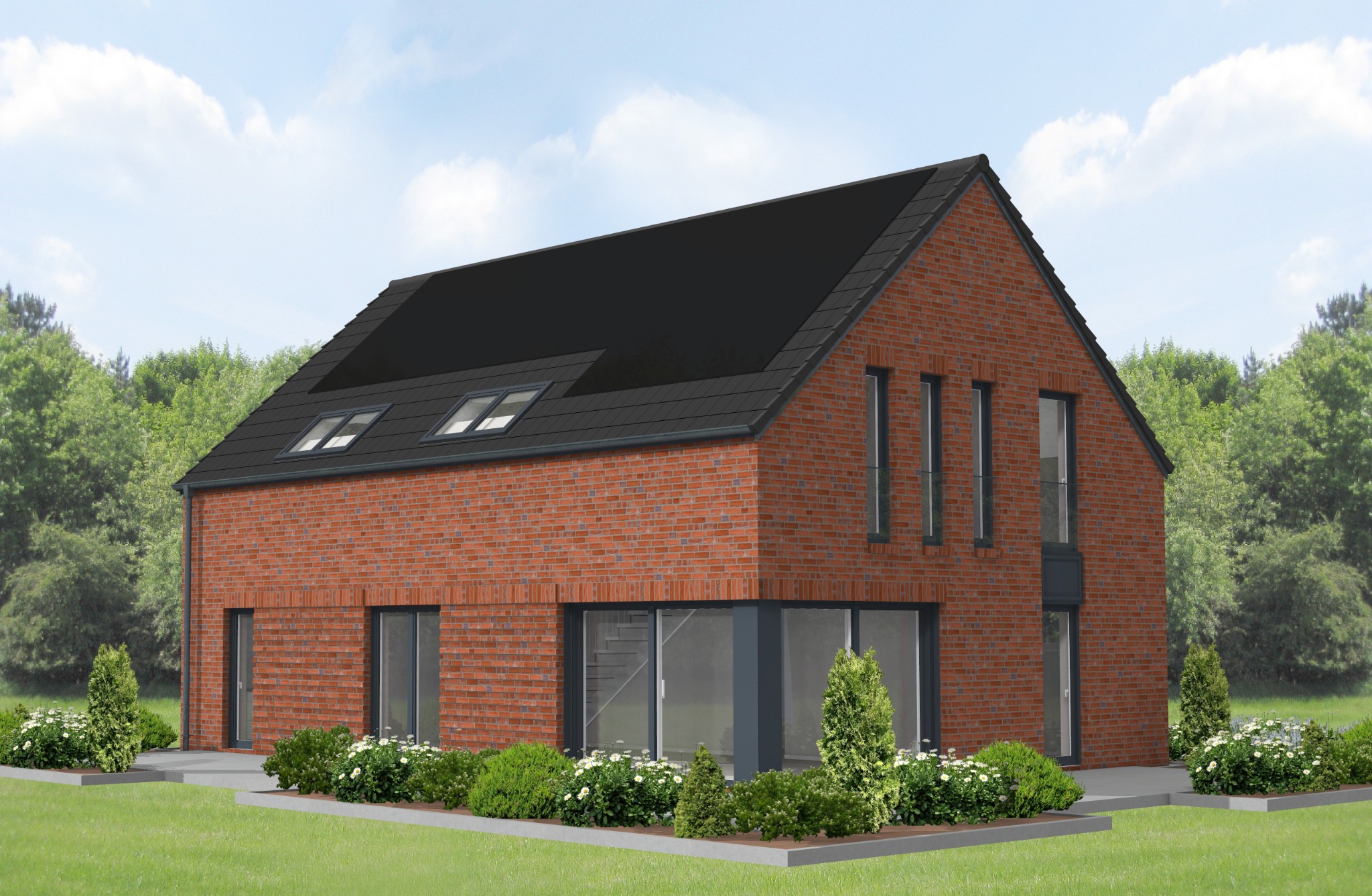 Rendering des geplanten Hauses